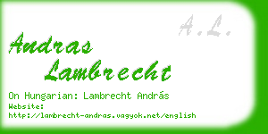 andras lambrecht business card